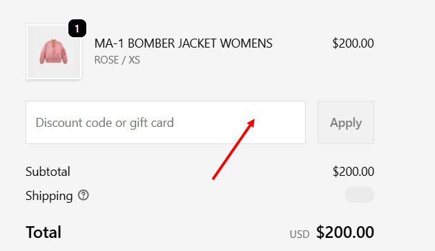 “How to apply an Alpha Industries promo code”